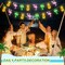 Couah 30 LED 16Ft Summer Beach Hawaiian String Lights - 8 Modes & Timer - Flamingo Pineapple Palm Tree Fairy Lights - Battery Operated for Tropical Party Pool Decorations